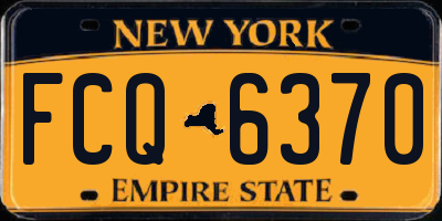NY license plate FCQ6370