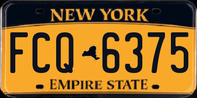 NY license plate FCQ6375