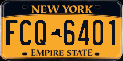 NY license plate FCQ6401