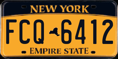 NY license plate FCQ6412