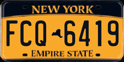 NY license plate FCQ6419