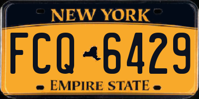 NY license plate FCQ6429