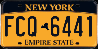 NY license plate FCQ6441