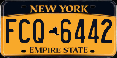 NY license plate FCQ6442