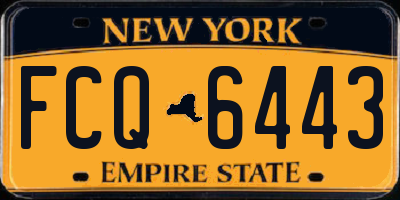 NY license plate FCQ6443