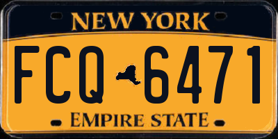 NY license plate FCQ6471