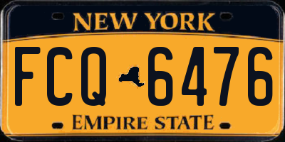 NY license plate FCQ6476