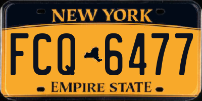 NY license plate FCQ6477