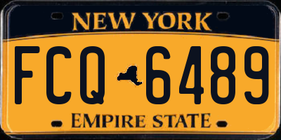 NY license plate FCQ6489