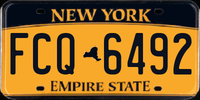 NY license plate FCQ6492
