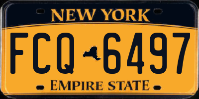 NY license plate FCQ6497