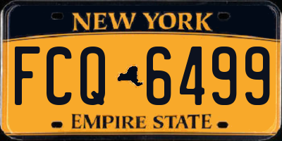 NY license plate FCQ6499