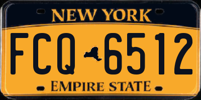 NY license plate FCQ6512