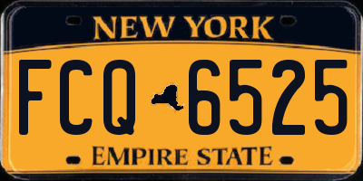 NY license plate FCQ6525