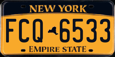 NY license plate FCQ6533