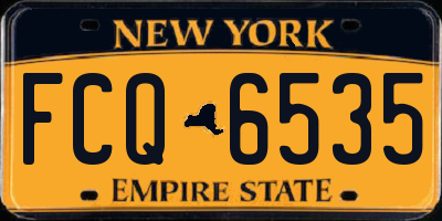 NY license plate FCQ6535