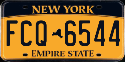 NY license plate FCQ6544