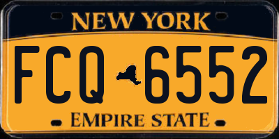 NY license plate FCQ6552