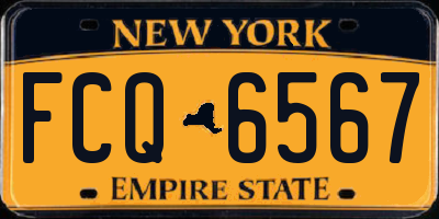 NY license plate FCQ6567