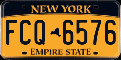 NY license plate FCQ6576