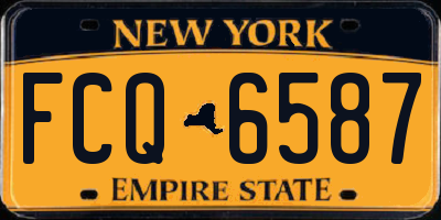 NY license plate FCQ6587