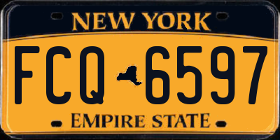NY license plate FCQ6597