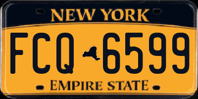 NY license plate FCQ6599