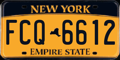 NY license plate FCQ6612