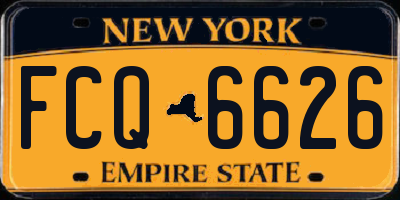 NY license plate FCQ6626