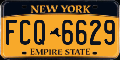 NY license plate FCQ6629