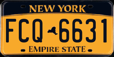 NY license plate FCQ6631