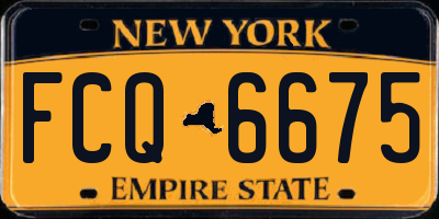NY license plate FCQ6675