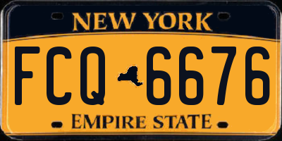 NY license plate FCQ6676