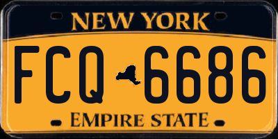 NY license plate FCQ6686