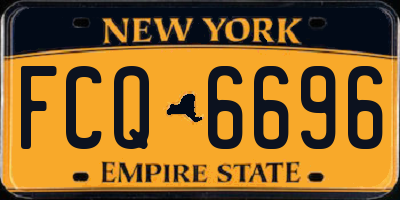 NY license plate FCQ6696