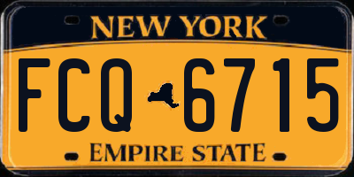 NY license plate FCQ6715