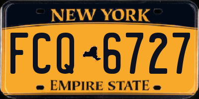 NY license plate FCQ6727