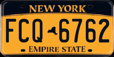 NY license plate FCQ6762