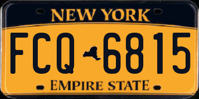 NY license plate FCQ6815