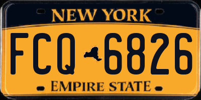 NY license plate FCQ6826