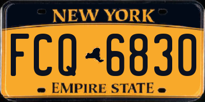 NY license plate FCQ6830