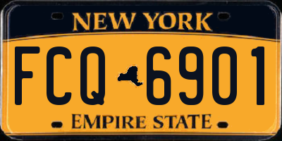 NY license plate FCQ6901