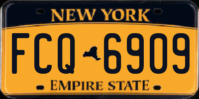 NY license plate FCQ6909