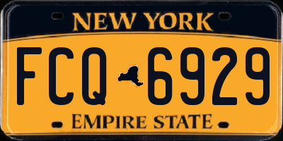 NY license plate FCQ6929