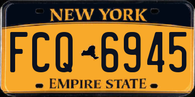 NY license plate FCQ6945