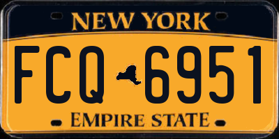 NY license plate FCQ6951