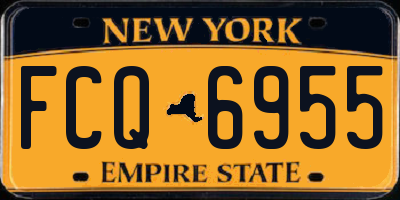 NY license plate FCQ6955