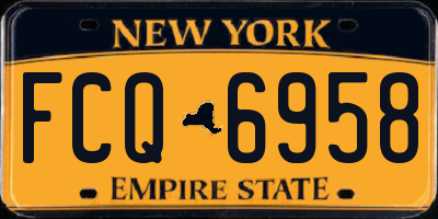 NY license plate FCQ6958