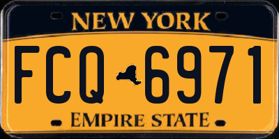 NY license plate FCQ6971