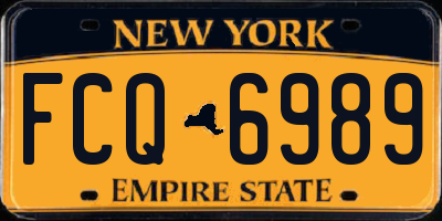 NY license plate FCQ6989